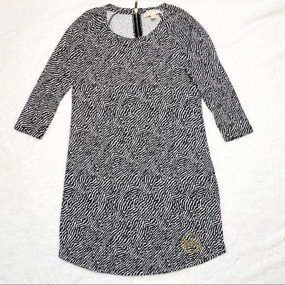 MICHAEL KORS Black & White Zebra Rhinestone Dress Small - Picture 4 of 12